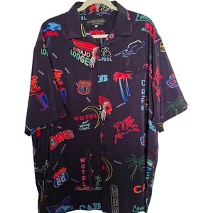 Via Ripatti Designs Graphic Button-Up Shirt